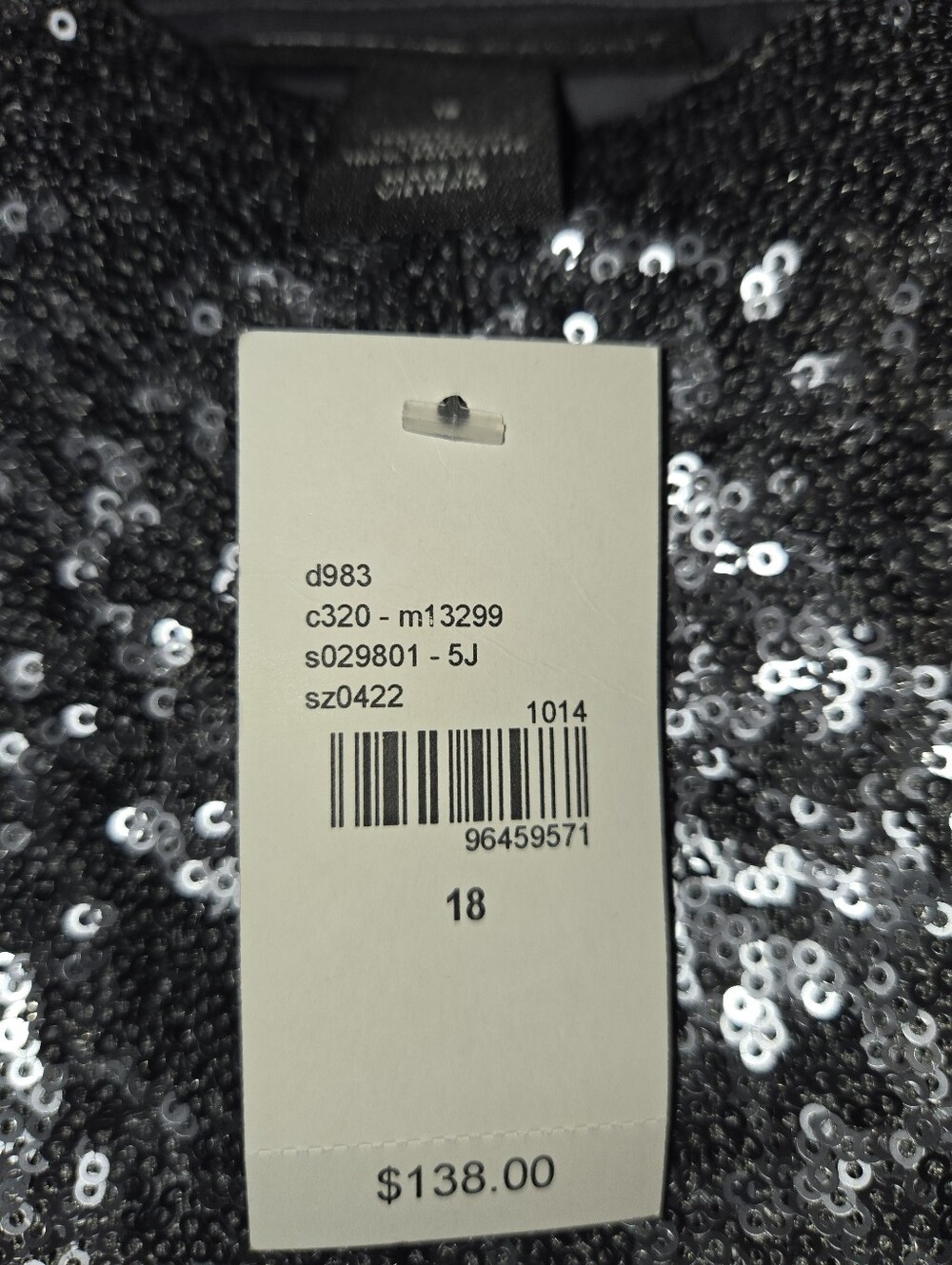 Lane Bryant Silver Sequined Long A-Line Skirt - Picture 6 of 6